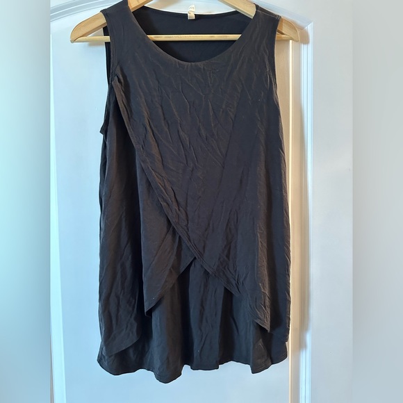 Pink blush black nursing tank top - Picture 6 of 6